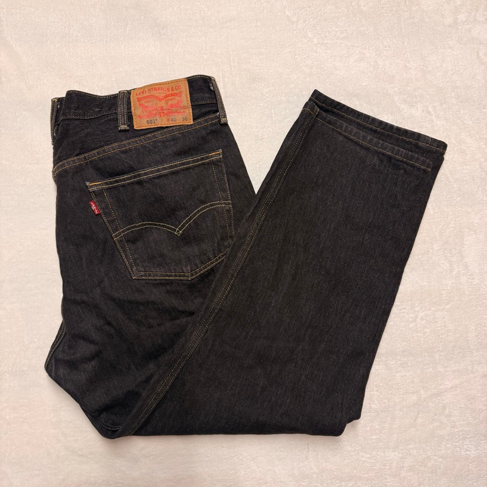 Men's Levi's 501 40x30 Straight Jeans Denim Button Fly Excellent Condition